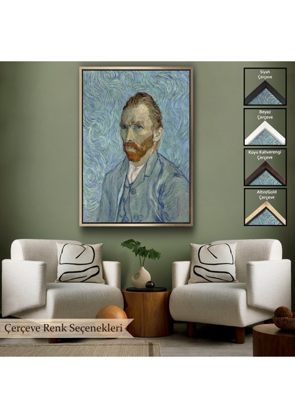 Çerçeveli Dekoratif Kanvas Tablo, Vincent Van Gogh Otoportre TABLO-7446