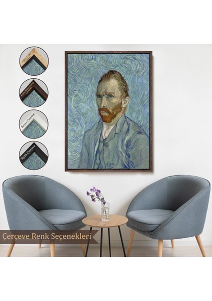 Çerçeveli Dekoratif Kanvas Tablo, Vincent Van Gogh Otoportre TABLO-7446