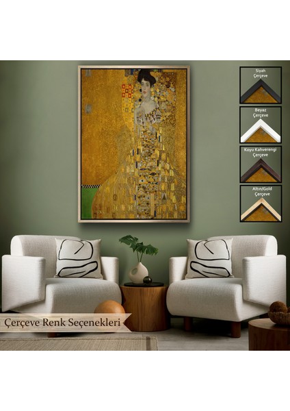 Çerçeveli Dekoratif Kanvas Tablo, Gustav Klimt - Adele Bloch-Bauer I'in Portre TABLOSU-7378