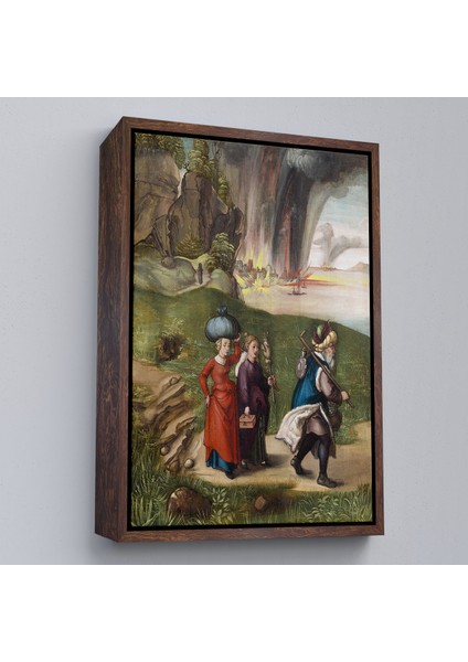 Çerçeveli Dekoratif Kanvas Tablo, Albrecht Dürer - Lüt ve Kızları Tablosu-Lot And His DAUGHTERS-7355 fiyatları