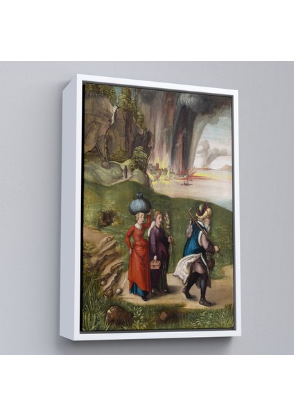 Çerçeveli Dekoratif Kanvas Tablo, Albrecht Dürer - Lüt ve Kızları Tablosu-Lot And His DAUGHTERS-7355 fırsatları