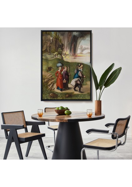 Çerçeveli Dekoratif Kanvas Tablo, Albrecht Dürer - Lüt ve Kızları Tablosu-Lot And His DAUGHTERS-7355
