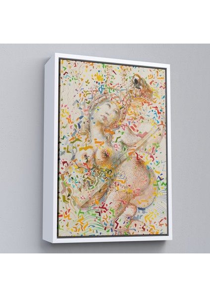 Çerçeveli Dekoratif Kanvas Tablo, Salvador Dali - Joueuse De Mandole TABLO-7397 fırsatları