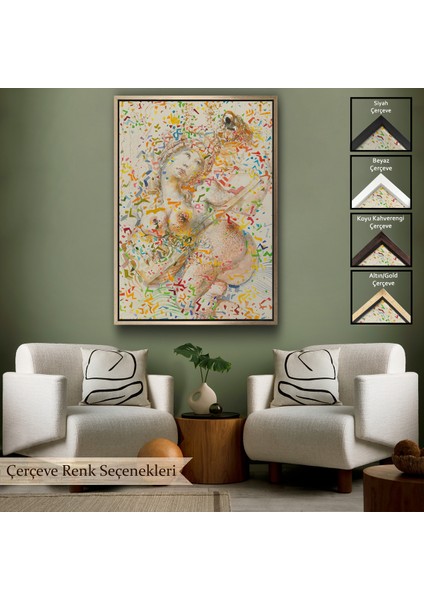 Çerçeveli Dekoratif Kanvas Tablo, Salvador Dali - Joueuse De Mandole TABLO-7397