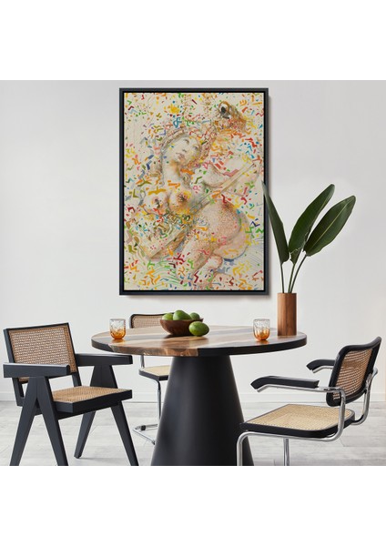 Çerçeveli Dekoratif Kanvas Tablo, Salvador Dali - Joueuse De Mandole TABLO-7397