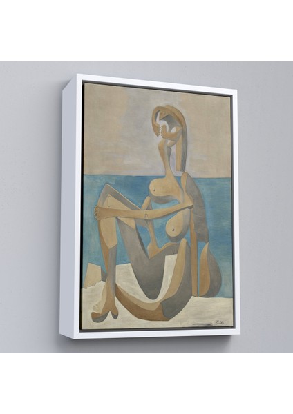 Çerçeveli Kanvas Tablo, Salvador Dali - Plajda Oturan Yüzücü - Seated Bather On The BEACH-7405 fırsatları