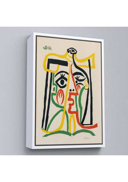 Çerçeveli Dekoratif Kanvas Tablo, Pablo Picasso - Jacqueline'in Hasır Şapkalı TABLO-7419 fırsatları