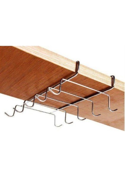 Mutfağa Uygun Raf Altı 10 Kancalı Kahve Fincanı Askısı Aparatı fiyatları