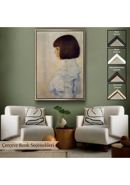 Çerçeveli Dekoratif Kanvas Tablo, Gustav Klimt - Helene Klimt'in Portresi TABLO-7380