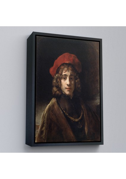 Çerçeveli Dekoratif Kanvas Tablo, Rembrandt - Sanatçının Oğlu Titus -Titus, The Artist's SON-7438