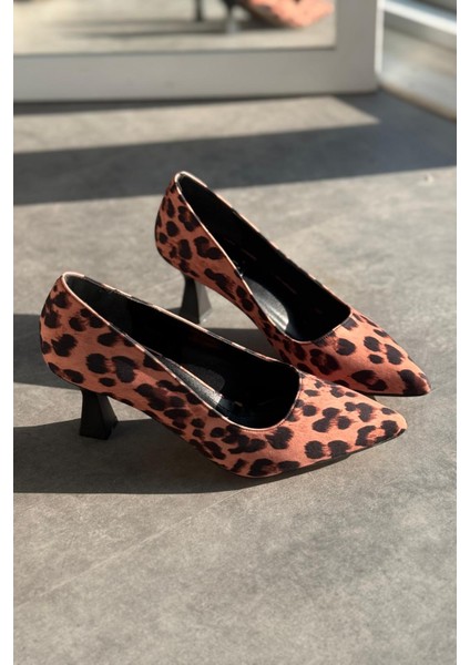 Luntra Saten Leo Desen Turuncu Stiletto