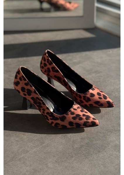 Luntra Saten Leo Desen Turuncu Stiletto fırsatları