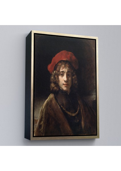 Çerçeveli Dekoratif Kanvas Tablo, Rembrandt - Sanatçının Oğlu Titus -Titus, The Artist's SON-7438 modelleri