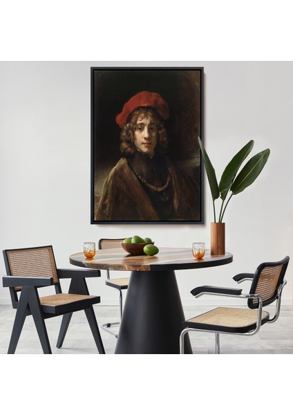 Çerçeveli Dekoratif Kanvas Tablo, Rembrandt - Sanatçının Oğlu Titus -Titus, The Artist's SON-7438
