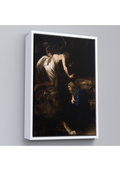 Çerçeveli Dekoratif Kanvas Tablo, Caravaggio - Duyuru Tablosu - ANNUNCIATION-7420