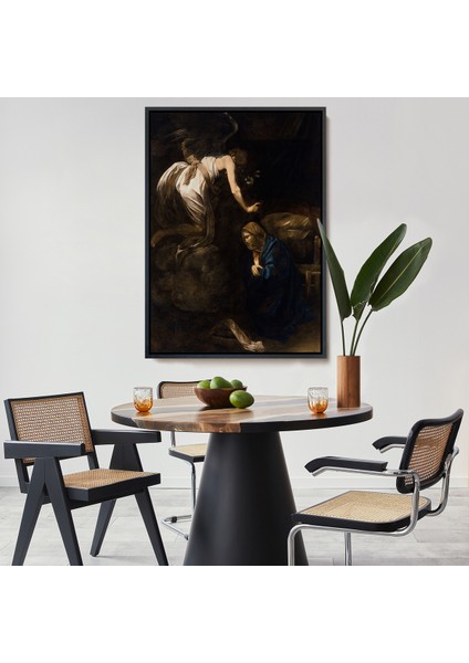 Çerçeveli Dekoratif Kanvas Tablo, Caravaggio - Duyuru Tablosu - ANNUNCIATION-7420