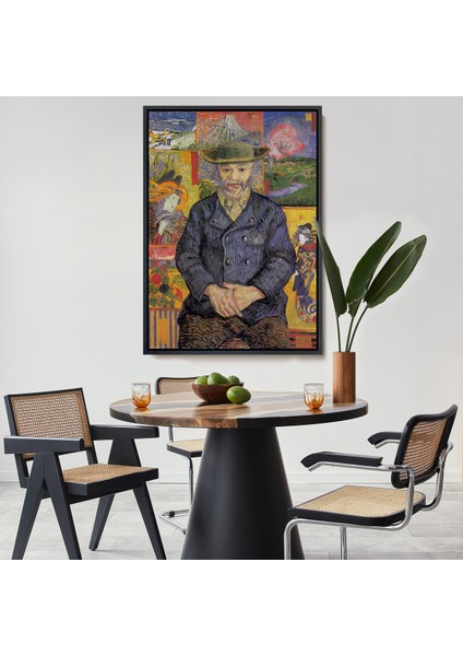 Çerçeveli Dekoratif Kanvas Tablo, Vincent Van Gogh - Père Tanguy’un Portresi TABLO-7459