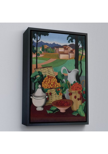 Çerçeveli Dekoratif Kanvas Tablo, Auguste Herbin - Kirazlar Tablosu - CHERRIES-7354 fırsatları