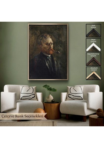 Çerçeveli Dekoratif Kanvas Tablo, Vincent Van Gogh - Otoportre TABLO-7444