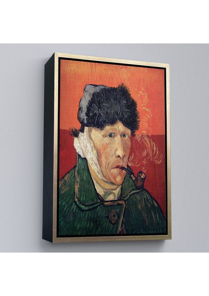 Çerçeveli Dekoratif Kanvas Tablo, Vincent Van Gogh - Kulakları Bandajlı Portre TABLO-7470