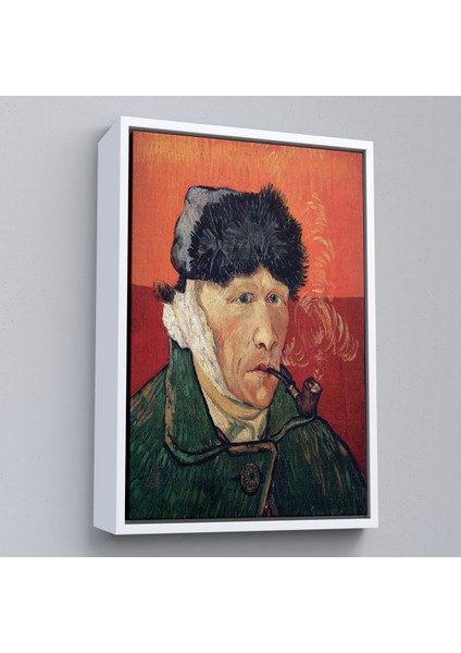 Çerçeveli Dekoratif Kanvas Tablo, Vincent Van Gogh - Kulakları Bandajlı Portre TABLO-7470 fırsatları