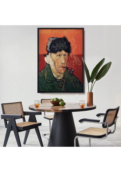 Çerçeveli Dekoratif Kanvas Tablo, Vincent Van Gogh - Kulakları Bandajlı Portre TABLO-7470