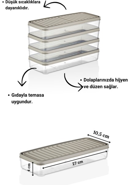 Buzdolabı ve Mikrodalga Saklama Kabı Seti, 4'lü, Hava Almaz, Beyaz, 1000ML fiyatları