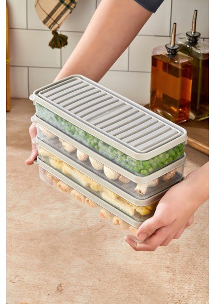 Buzdolabı ve Mikrodalga Saklama Kabı Seti, 4'lü, Hava Almaz, Beyaz, 1000ML fırsatları