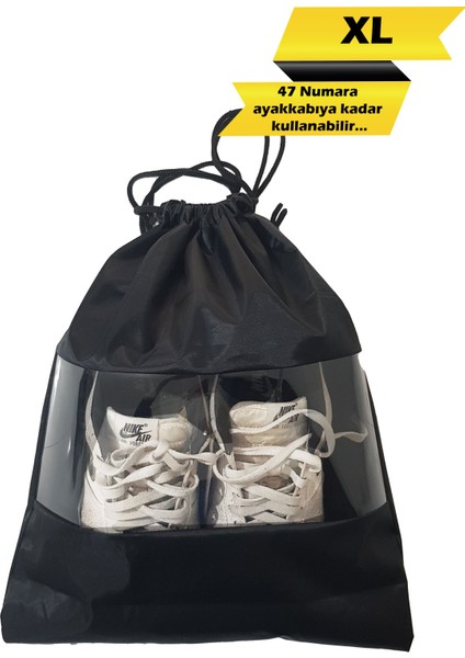 Şeffaf Pencereli Xl Su Geçirmez Ayakkabı Çantası, Düzenleyici, Siyah Renk fiyatları