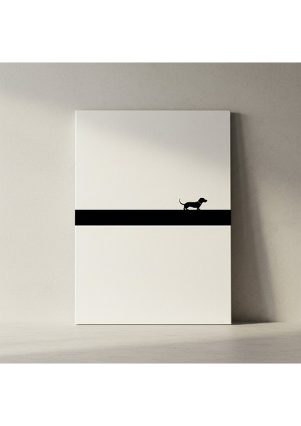 Minimalist Köpek Silüeti Tablosu fiyatları