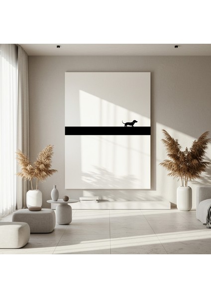 Minimalist Köpek Silüeti Tablosu fırsatları