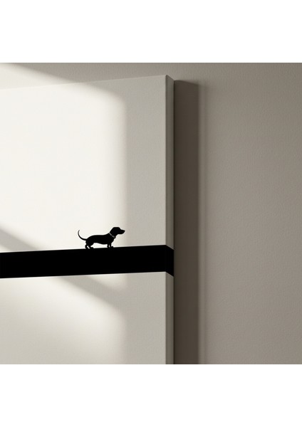 Minimalist Köpek Silüeti Tablosu indirimleri