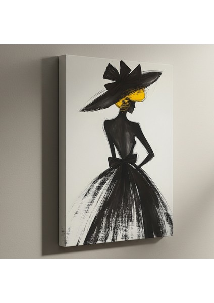 Şık Kadın Figürü Soyut Sanat Tablosu