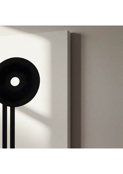 Minimalist Siyah Beyaz Soyut Sanat Tablosu indirimleri