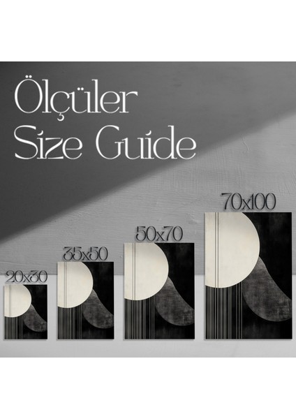 Soyut Geometri Siyah Beyaz Minimalist Tablo modelleri