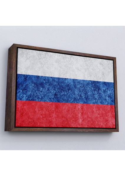 Çerçeveli Dekoratif Kanvas Tablo, Rusya BAYRAĞI-7271