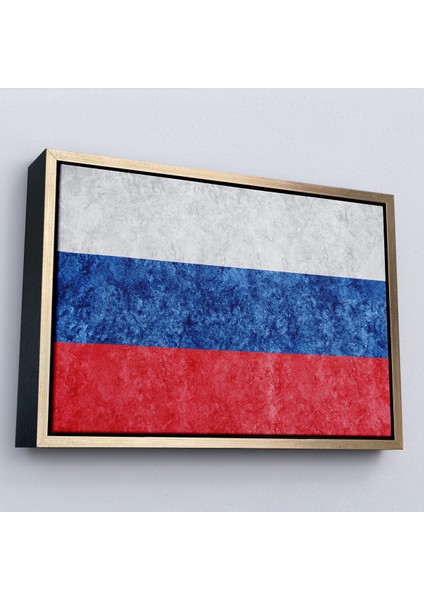 Çerçeveli Dekoratif Kanvas Tablo, Rusya BAYRAĞI-7271 fiyatları
