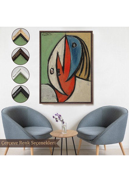 Çerçeveli Dekoratif Kanvas Tablo, Joan Miro - Gerçeküstü Soyut TABLO-7416