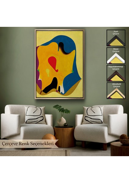 Çerçeveli Dekoratif Kanvas Tablo, Joan Miro - Sürreal TABLO-7417