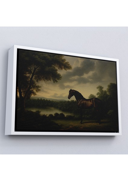 Çerçeveli Dekoratif Kanvas Tablo, Kahverengi Ingiliz Atı TABLOSU-7022 fırsatları