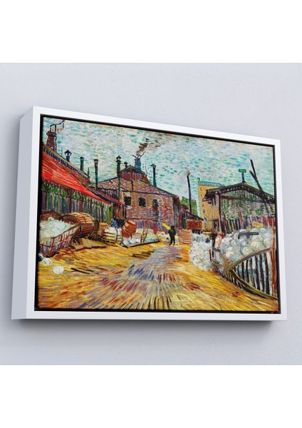 Çerçeveli Dekoratif Kanvas Tablo, Vincent Van Gogh Asnieresdeki Fabrika The Factory At ASNIERES-7166
