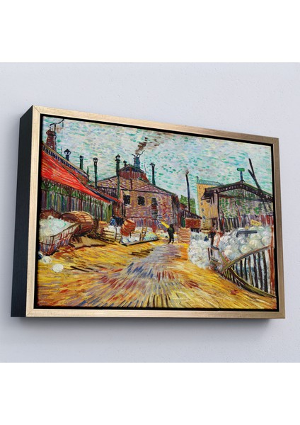 Çerçeveli Dekoratif Kanvas Tablo, Vincent Van Gogh Asnieresdeki Fabrika The Factory At ASNIERES-7166 modelleri