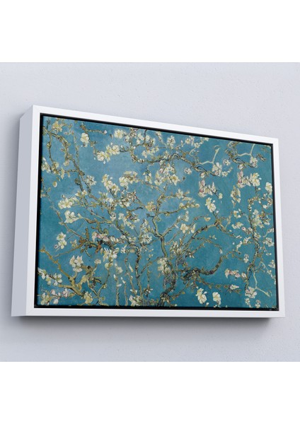 Çerçeveli Dekoratif Kanvas Tablo, Vincent Van Gogh - Çiçek Açan Badem Ağacı TABLOSU-7050