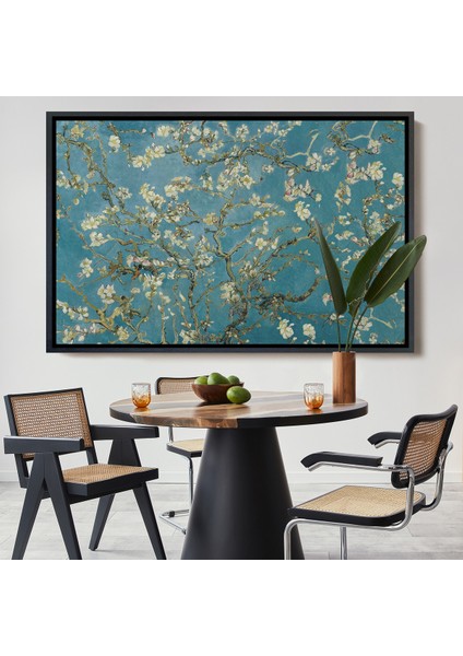 Çerçeveli Dekoratif Kanvas Tablo, Vincent Van Gogh - Çiçek Açan Badem Ağacı TABLOSU-7050