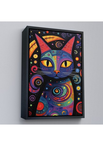Çerçeveli Dekoratif Kanvas Tablo, Pablo Picasso Tarzı - Soyut Renkli Kedi TABLO-7542 modelleri