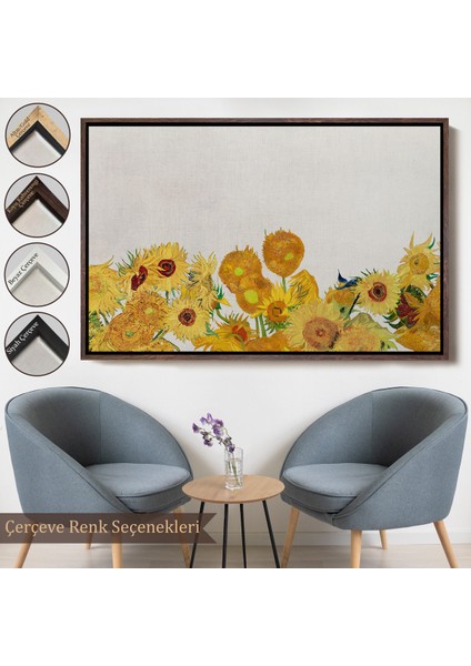Çerçeveli Dekoratif Kanvas Tablo, Vincent Van Gogh - Ayçiçekleri TABLO-7149
