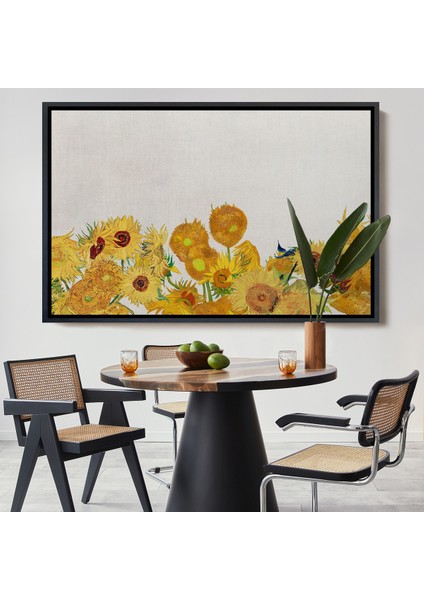 Çerçeveli Dekoratif Kanvas Tablo, Vincent Van Gogh - Ayçiçekleri TABLO-7149