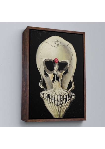 Çerçeveli Dekoratif Kanvas Tablo, Salvador Dali - Balerin ve Kafatası TABLO-7393
