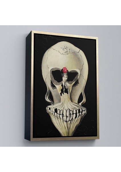 Çerçeveli Dekoratif Kanvas Tablo, Salvador Dali - Balerin ve Kafatası TABLO-7393 fiyatları