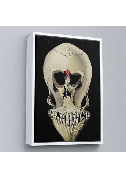 Çerçeveli Dekoratif Kanvas Tablo, Salvador Dali - Balerin ve Kafatası TABLO-7393 fırsatları